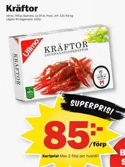 Pekås Ullmo Kräftor erbjuda
