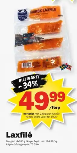 Pekås Laxfilé erbjuda