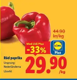 Lidl Röd paprika erbjuda