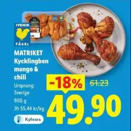 Lidl MATRIKET Kycklingben mango & chili erbjuda