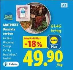 Lidl MATRIKET Knäckta revben erbjuda