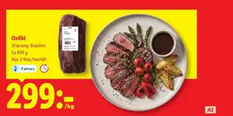 Lidl Oxfilé erbjuda
