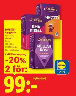Lidl LÖFBERGS Bryggkaffe erbjuda