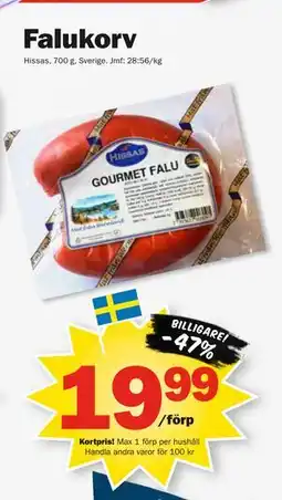Pekås Falukorv, Medlemspris erbjuda