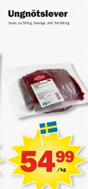Pekås Ungnötslever erbjuda