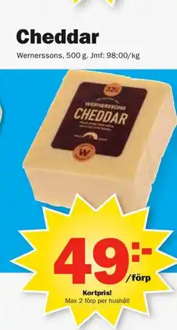 Pekås Cheddar, Medlemspris erbjuda