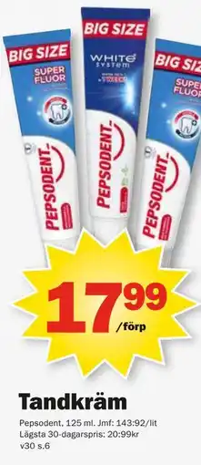 Pekås Tandkräm erbjuda