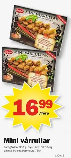Pekås Mini vårrullar erbjuda