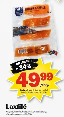 Pekås Laxfilé, Medlemspris erbjuda