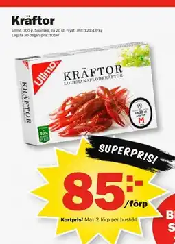 Pekås Kräftor, Medlemspris erbjuda