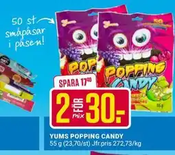 ÖoB YUMS POPPING CANDY erbjuda