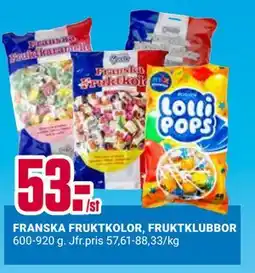 ÖoB FRANSKA FRUKTKOLOR, FRUKTKLUBBOR erbjuda