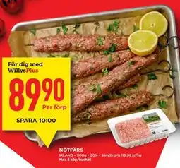 Willys NÖTFÄRS, Medlemspris erbjuda