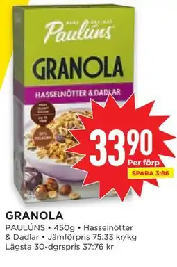 Willys GRANOLA erbjuda