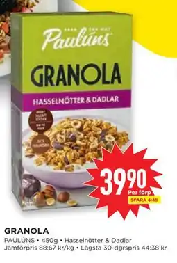 Willys Hemma GRANOLA erbjuda