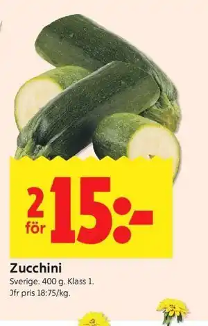 ICA Kvantum Zucchini erbjuda