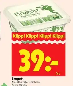 ICA Kvantum Bregott erbjuda