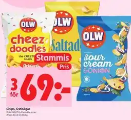 ICA Kvantum Chips, Ostbågar, Medlemspris erbjuda