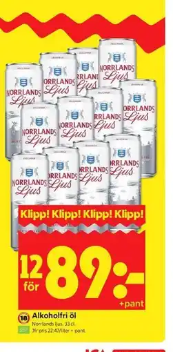 ICA Kvantum Alkoholfri öl erbjuda
