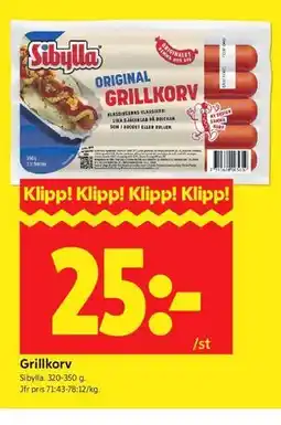 ICA Kvantum Grillkorv erbjuda