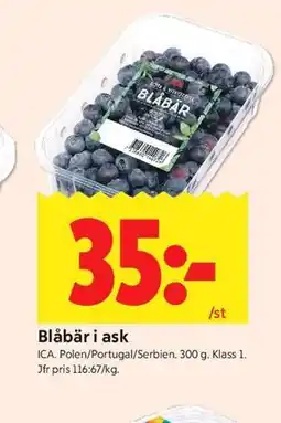 ICA Kvantum Blåbär i ask erbjuda