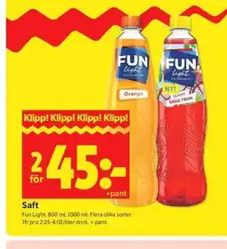 ICA Kvantum Saft erbjuda