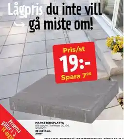 Jem&Fix MARKSTENSPLATTA erbjuda