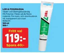 Jem&Fix LIM & FOGMASSA erbjuda
