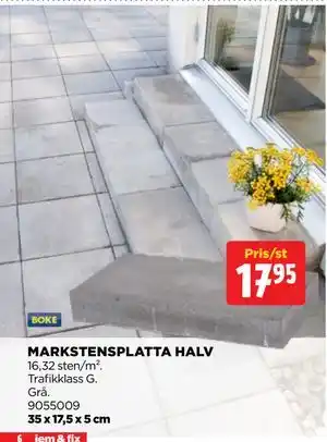 Jem&Fix MARKSTENSPLATTA HALV erbjuda