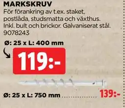 Jem&Fix MARKSKRUV erbjuda