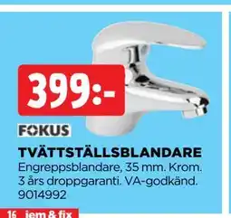 Jem&Fix TVÄTTSTÄLLSBLANDARE erbjuda