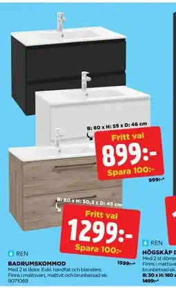 Jem&Fix BADRUMSKOMMOD erbjuda