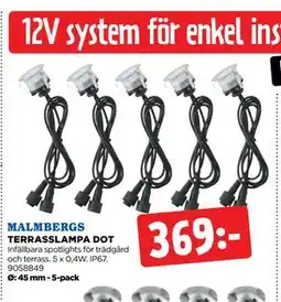Jem&Fix MALMBERGS TERRASSLAMPA DOT erbjuda