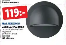 Jem&Fix MALMBERGS VÄGGLAMPA STILE erbjuda