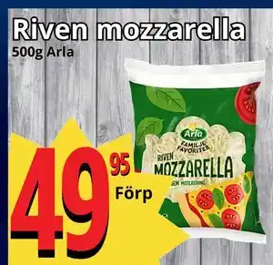 Supergrossen Riven mozzarella erbjuda
