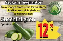 Supergrossen Zucchini grön erbjuda
