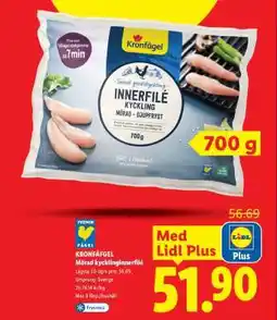 Lidl KRONFÅGEL Mörad kycklinginnerfilé erbjuda