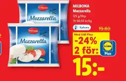 Lidl MILBONA Mozzarella erbjuda