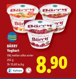 Lidl Bärry yoghurt erbjuda