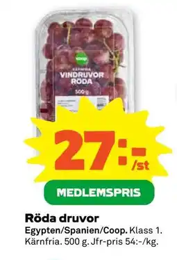 Stora Coop Röda druvor erbjuda
