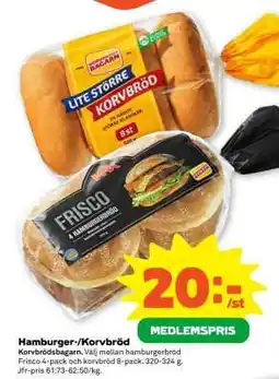 Stora Coop Hamburger-/Korvbröd erbjuda