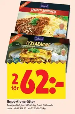ICA Supermarket Enportionsrätter erbjuda