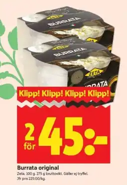 ICA Supermarket Burrata original erbjuda