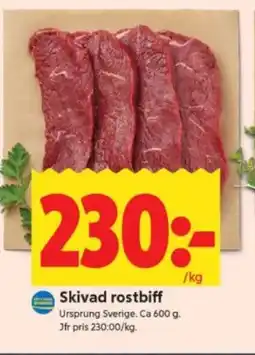 ICA Supermarket Skivad rostbiff erbjuda