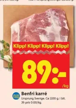 ICA Supermarket Benfri karré erbjuda