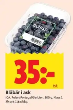 ICA Supermarket Blåbär i ask erbjuda