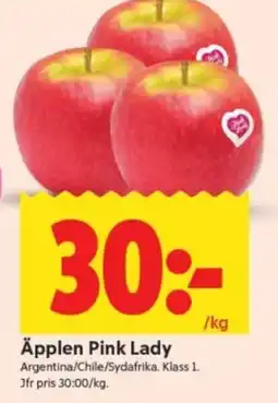 ICA Supermarket Äpplen Pink Lady erbjuda