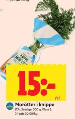 ICA Supermarket Morötter i knippe erbjuda