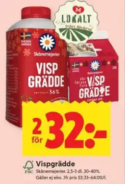 ICA Supermarket Vispgrädde erbjuda