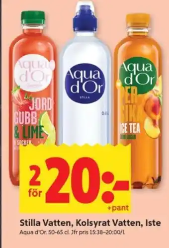 ICA Supermarket Stilla Vatten, Kolsyrat Vatten, Iste erbjuda